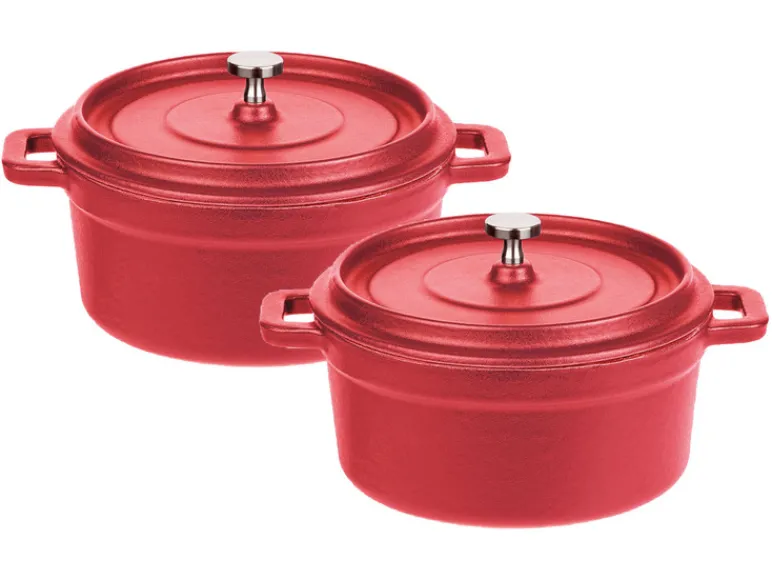2 gietijzeren mini serveerpannen<GSW Clearance