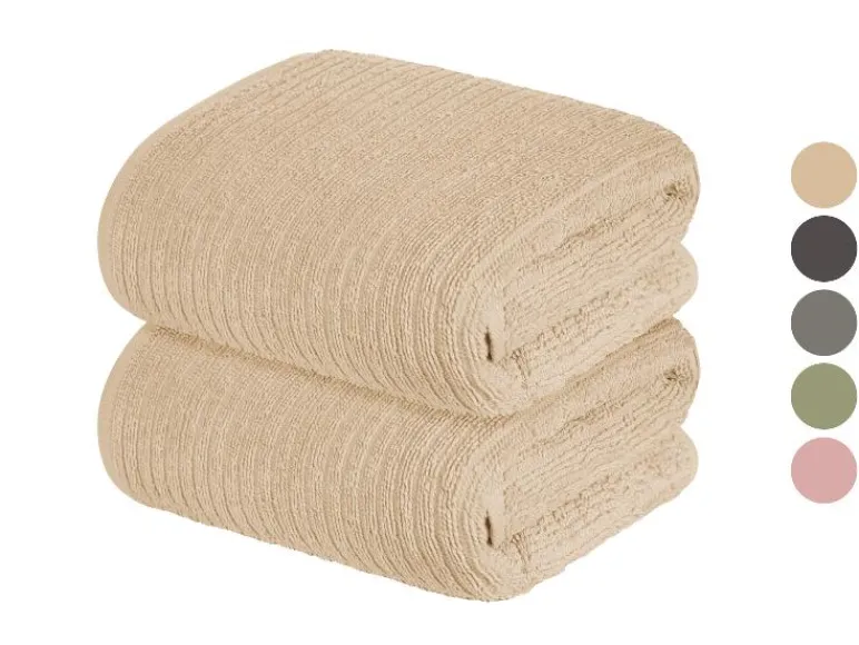 2 Handdoeken 100 x 50 cm<LIVARNO home Hot