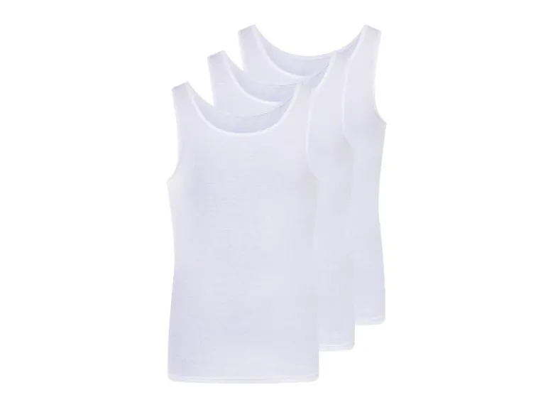3 stuks heren onderhemden<LIVERGY® Outlet