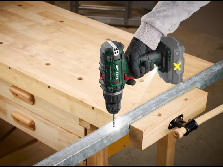 Accu-schroefboormachine 20 V zonder accu en lader<PARKSIDE® Discount