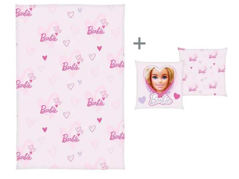Barbie Deken met kussen 100 x 150 cm< Clearance