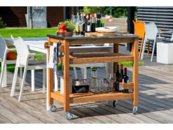 Bijzettafel met RVS blad<dobar