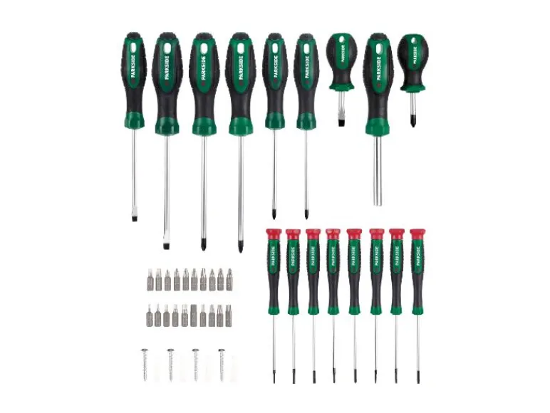 Bit- en schroevendraaierset met wandhouder<PARKSIDE® Discount