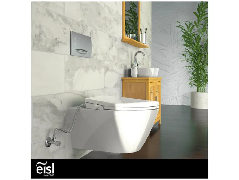 Douche-wc opzetstuk met soft-close-mechanisme en snelsluiting<Eisl Online