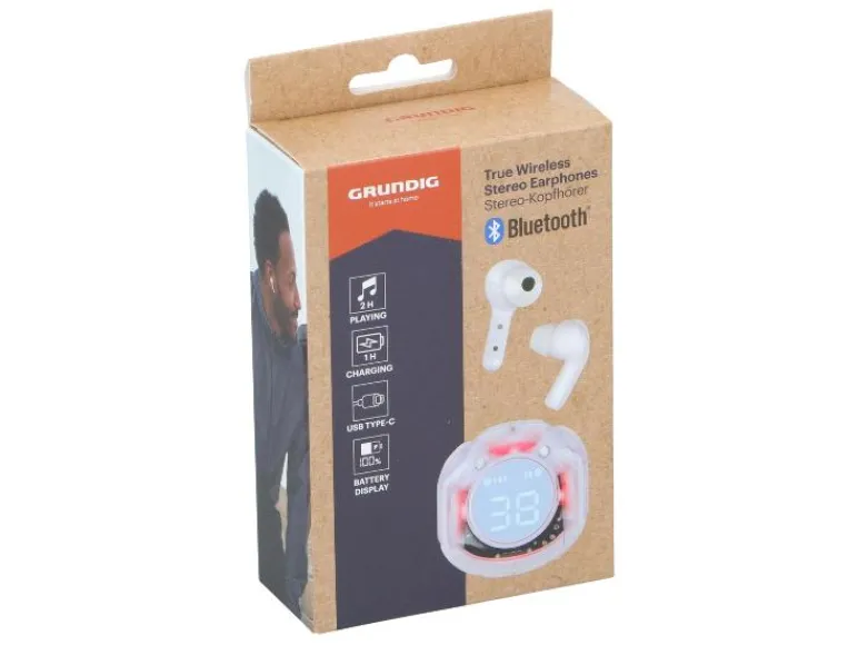 Draadloze oortjes, powerbank of QI Lader<GRUNDIG Online