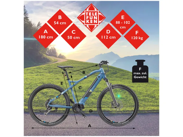 E-mountainbike Klimmer M925 27,5 / 29"<TELEFUNKEN Best