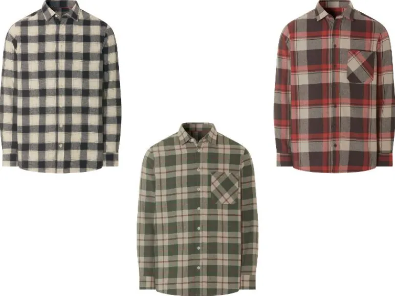 Flanellen heren overhemd<esmara Men Clearance