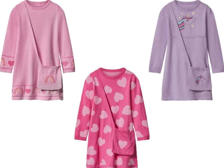 Gebreide kinder jurk met tasje<lupilu® Online