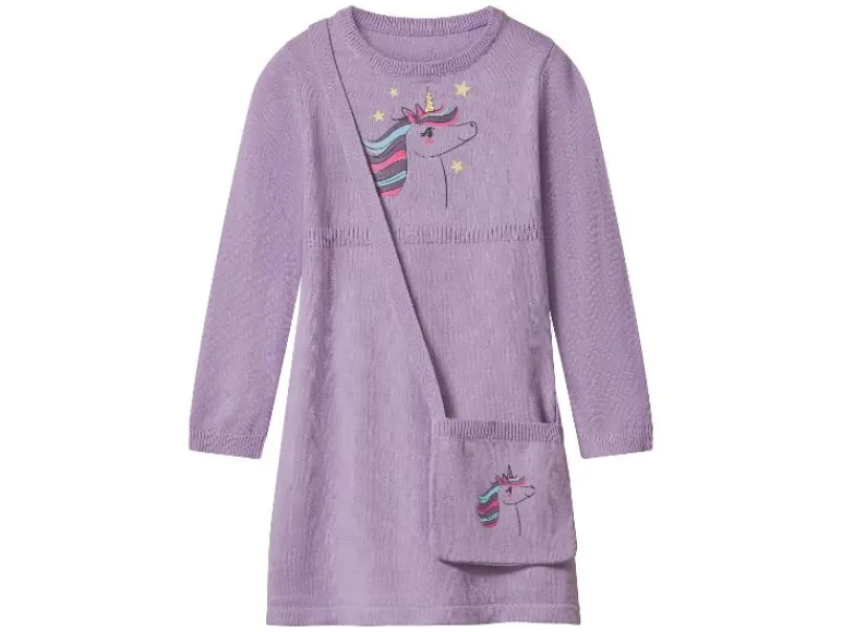 Gebreide kinder jurk met tasje<lupilu® Online