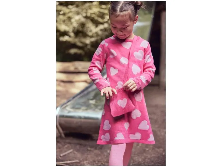 Gebreide kinder jurk met tasje<lupilu® Online