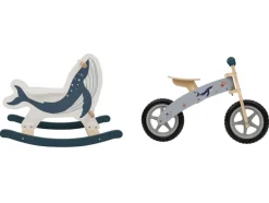Houten schommeldier of loopfiets<Playtive Best
