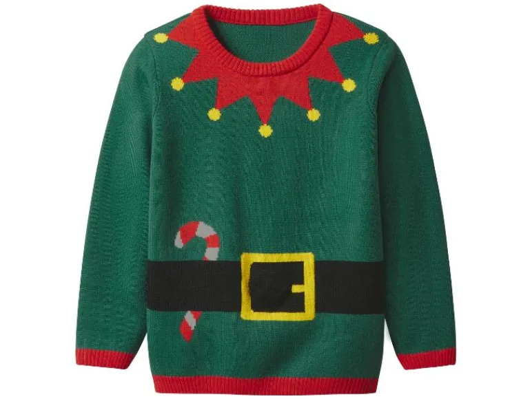 Kinder kersttrui met lampjes<lupilu® Outlet