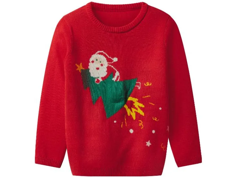 Kinder kersttrui met lampjes<lupilu® Outlet