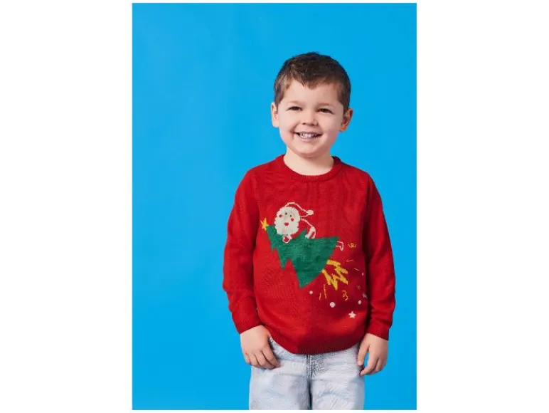 Kinder kersttrui met lampjes<lupilu® Outlet