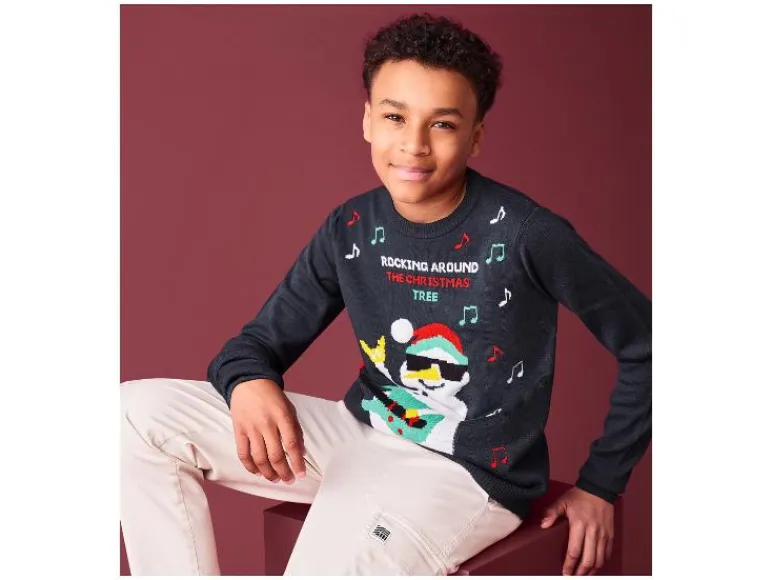 Kinder kersttrui met lampjes<pepperts!® Clearance