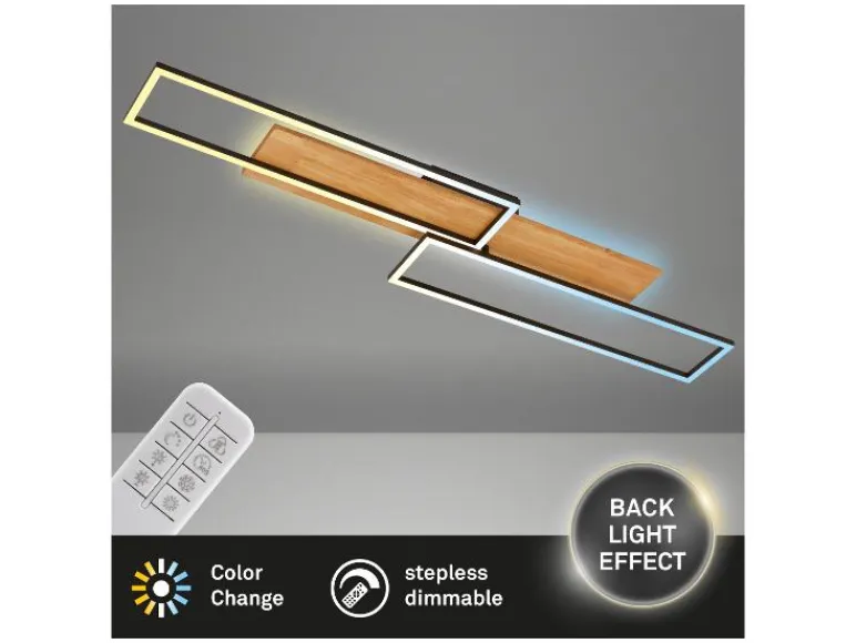 LED-plafondlamp met backlight<Briloner Outlet