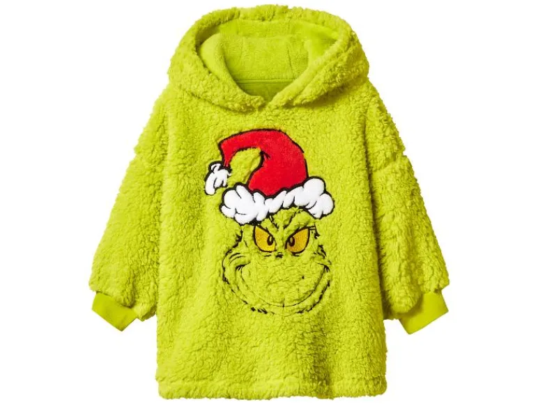 Pluche oversized kinder kersthoodie The Grinch< Discount