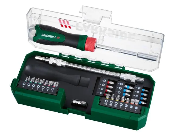 Ratelschroevendraaier- en bitset<PARKSIDE®