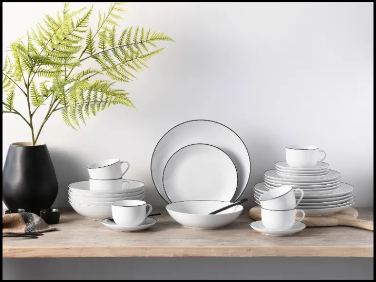 Serviesset Luna Black Line<Creatable Online
