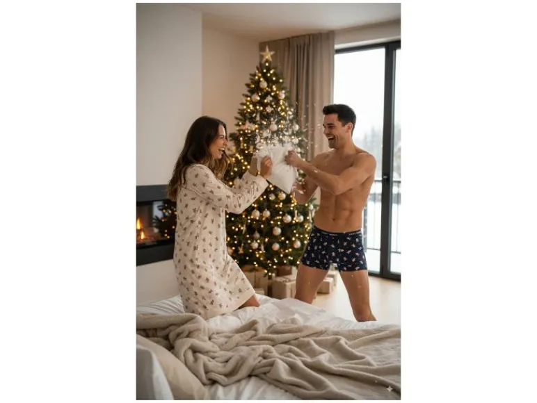 Set van 2 heren kerstboxers<Happy Shorts Sale