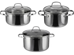 Set van 3 RVS kookpannen<SILVERCREST® Online