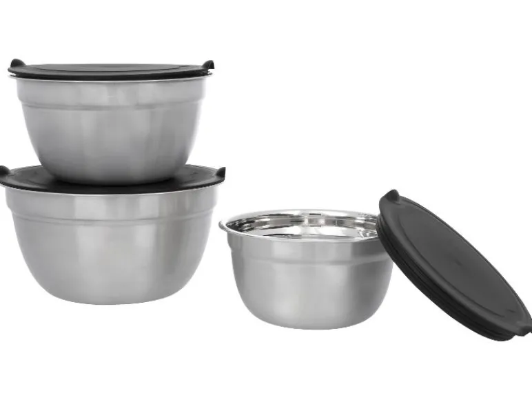 Set van 3 RVS schalen<SILVERCREST® Sale