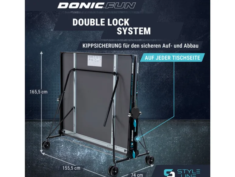 Tafeltennistafel STYLE 600 Outdoor<DONIC New