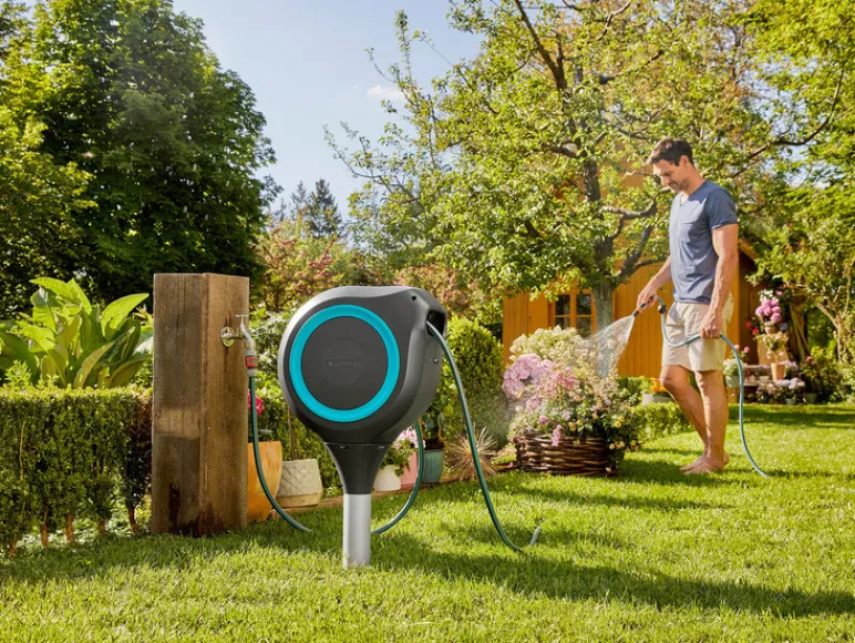 Tuinslangbox RollUp M grijs/blauw<Gardena Outlet