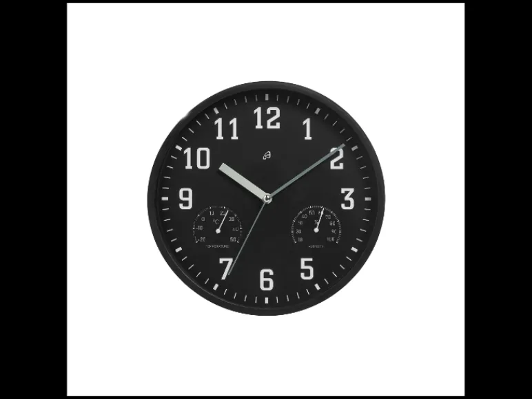 Wandklok met thermometer en hygrometer<AURIOL®